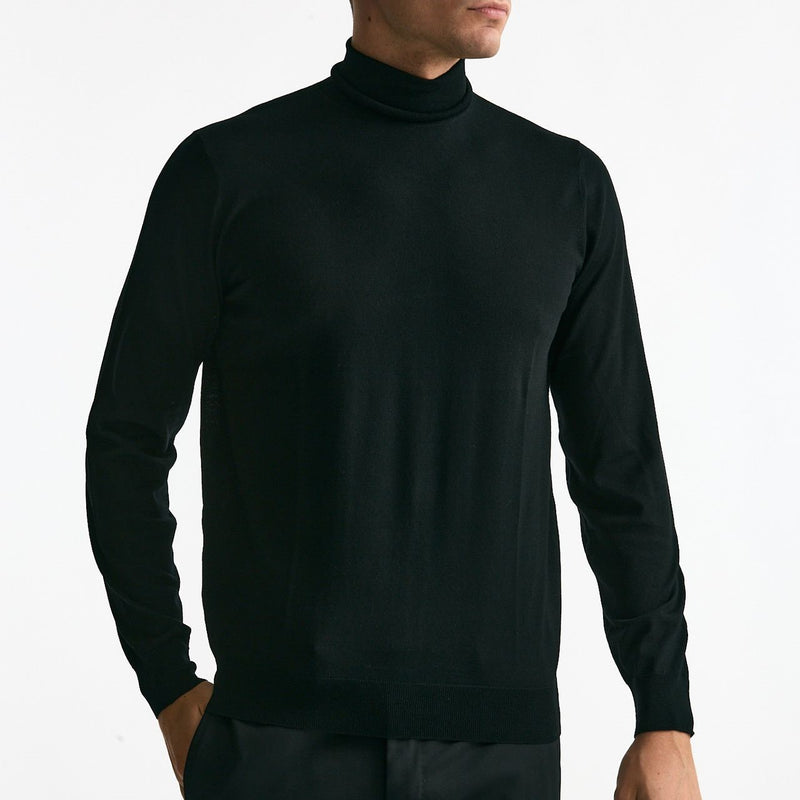 Dolcevita MODERN in lana rasata nero uomo Drumohr