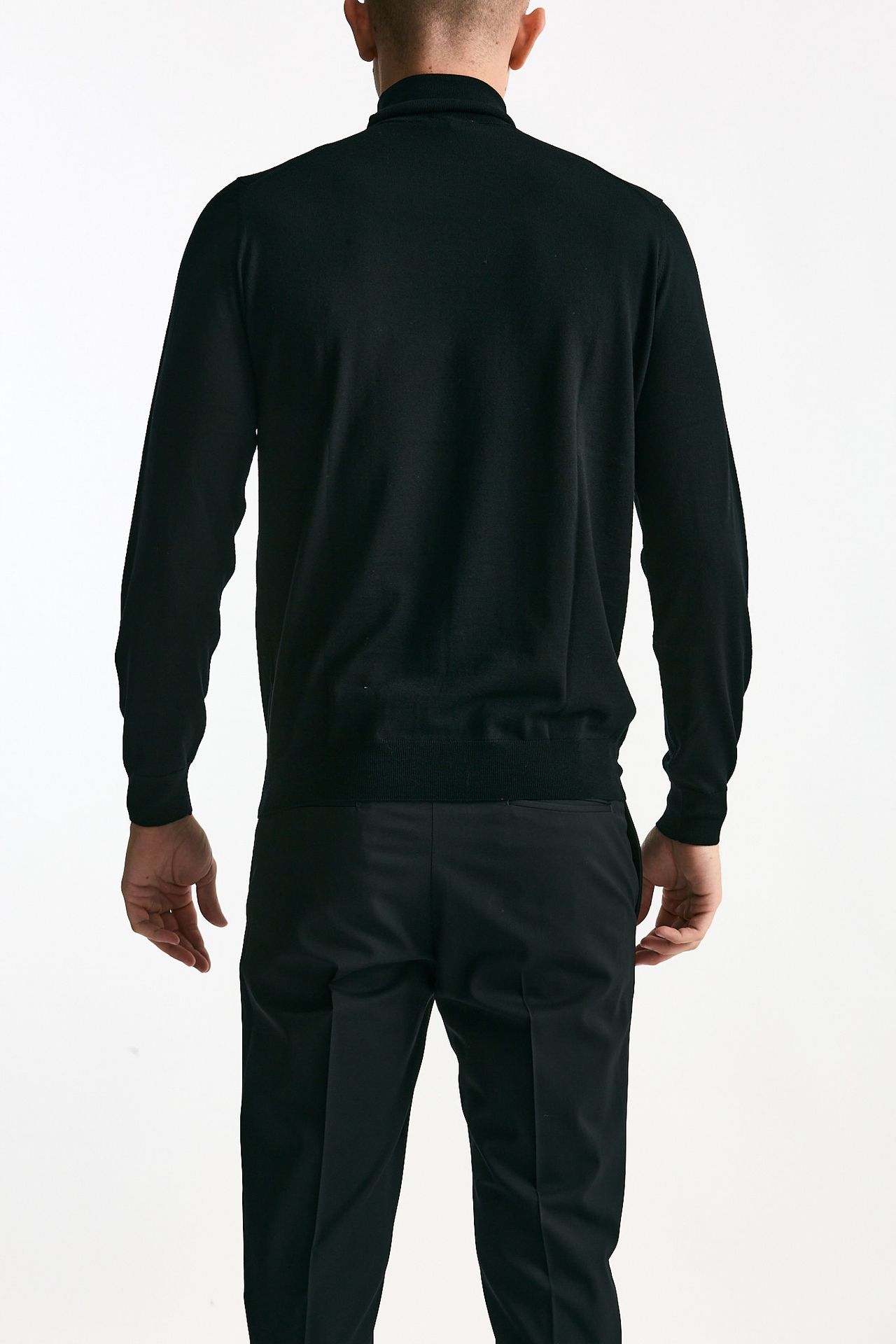 Dolcevita MODERN in lana rasata nero uomo Drumohr - 4