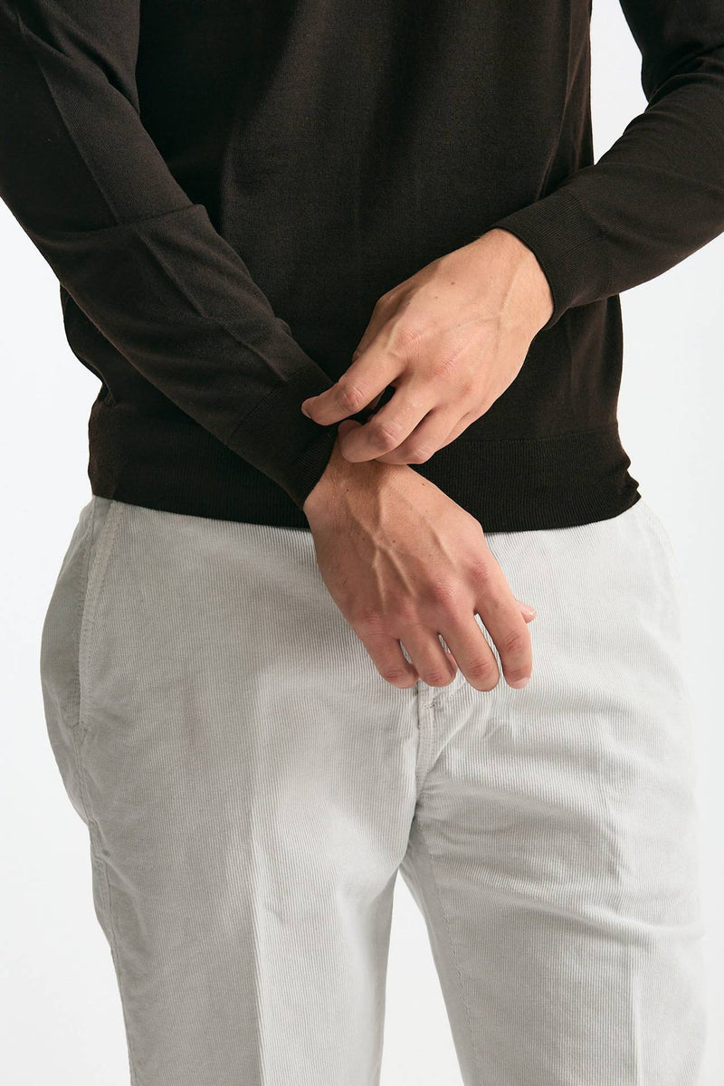 Dolcevita MODERN in lana rasata marrone uomo Drumohr - 5