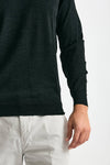 Maglia MODERN in lana rasata antracite uomo Drumohr - 5