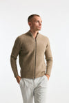 Maglia in lambswool beige full zip uomo Drumohr - 1