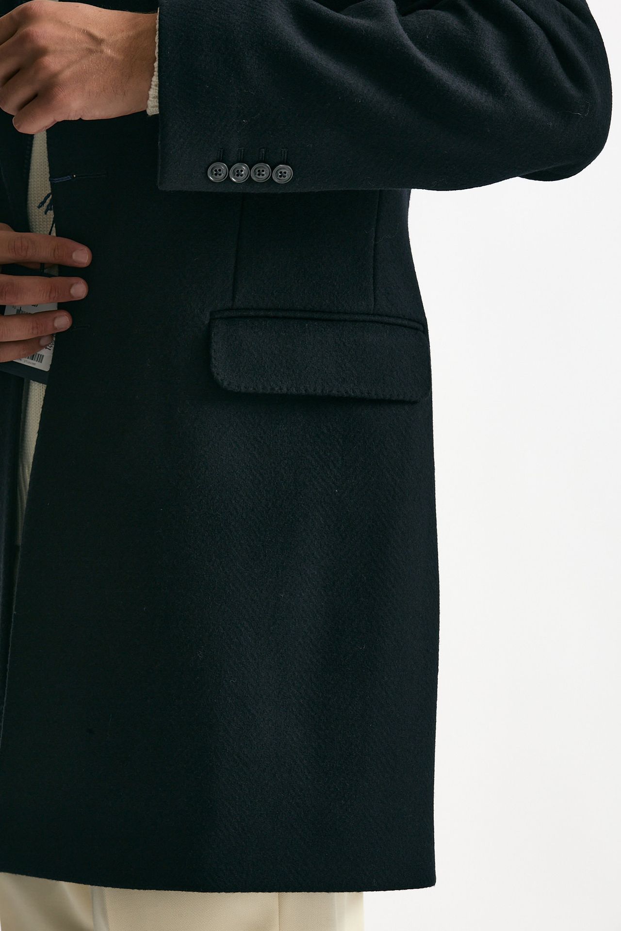 Cappotto FAY monopetto in lana e cashmere blu uomo Fay - 7