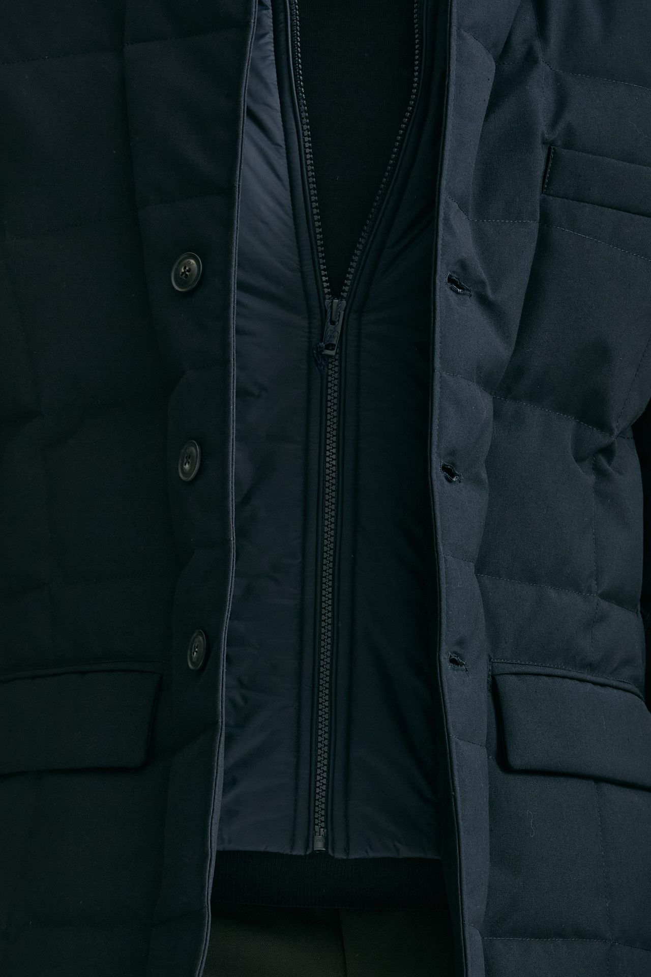 Piumino giacca double front blu uomo Fay - 6