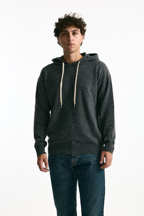 Maglia felpa in lana grigio uomo Grifoni