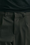 Pantalone pinces in misto lana stretch marrone uomo Grifoni - 5