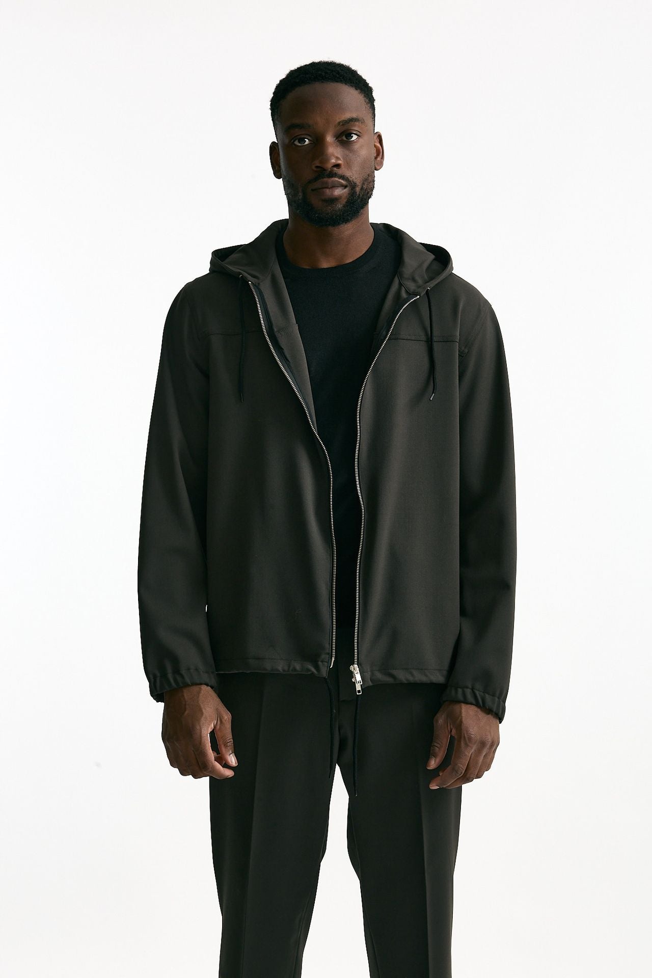 Felpa in misto lana stretch marrone uomo Grifoni - 2