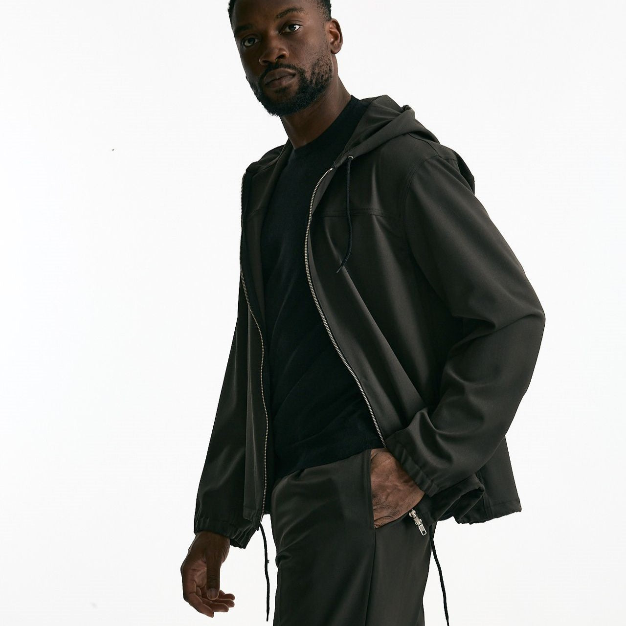 Felpa in misto lana stretch marrone uomo Grifoni - 8