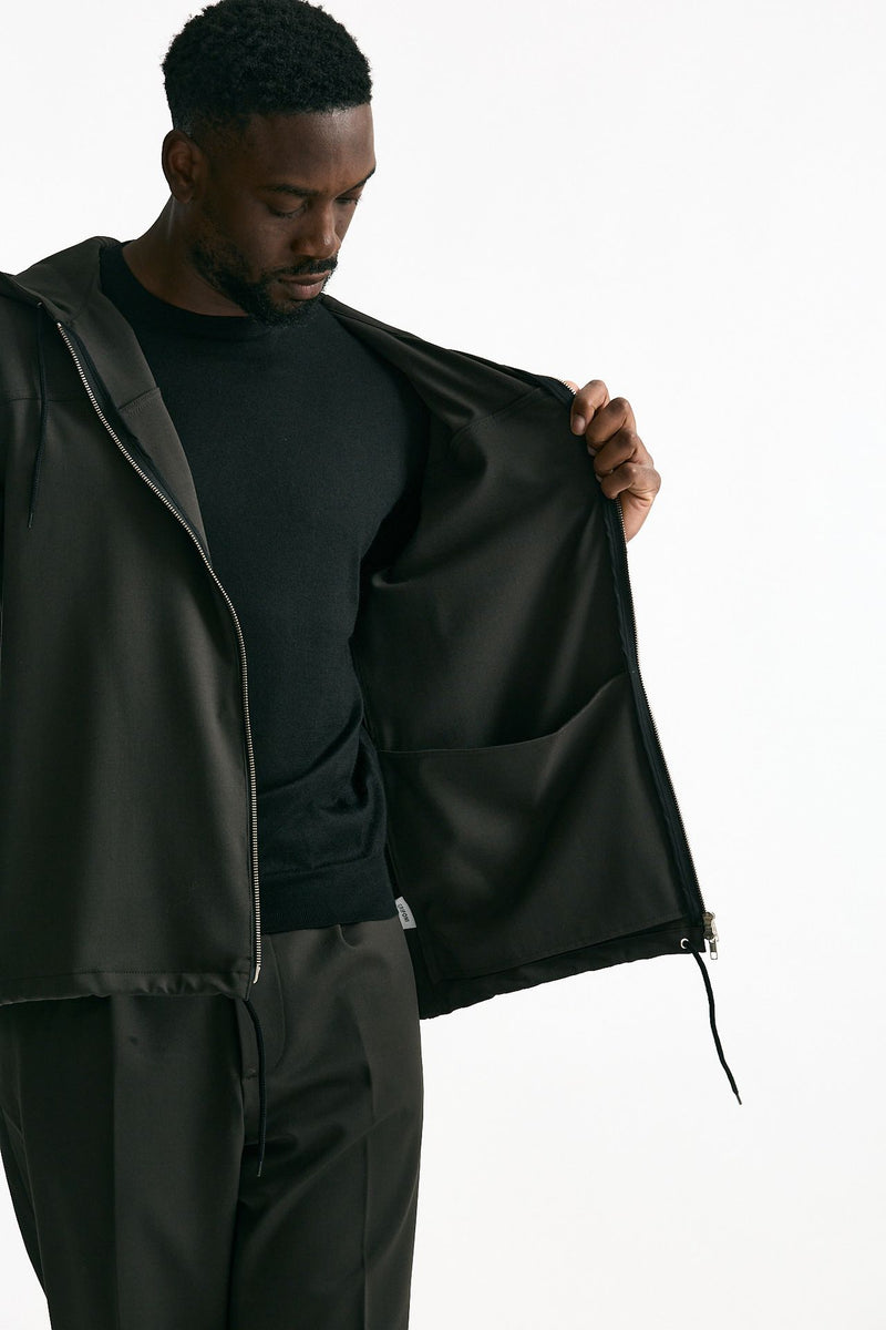 Felpa in misto lana stretch marrone uomo Grifoni - 7