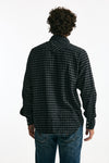 Camicia in flanella di cotone fantasia nero/grigio uomo Guy rover - 3