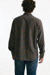 Camicia in flanella di cotone cammello/nero uomo Guy rover - 3