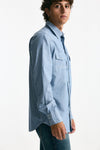 Camicia in chambray di cotone azzurro uomo Guy rover - 2