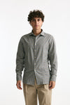 Camicia in cotone vichy marrone e blu uomo Guy rover - 1