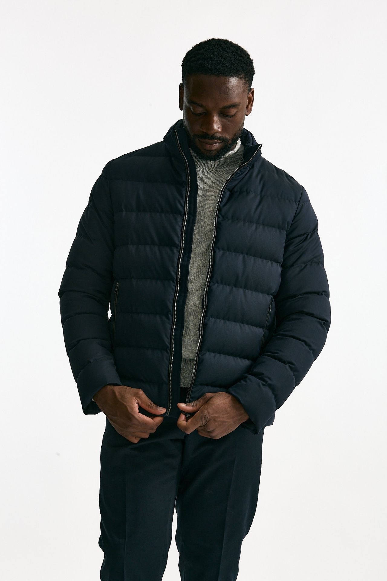 Piumino blu in nylon uomo Herno - 1