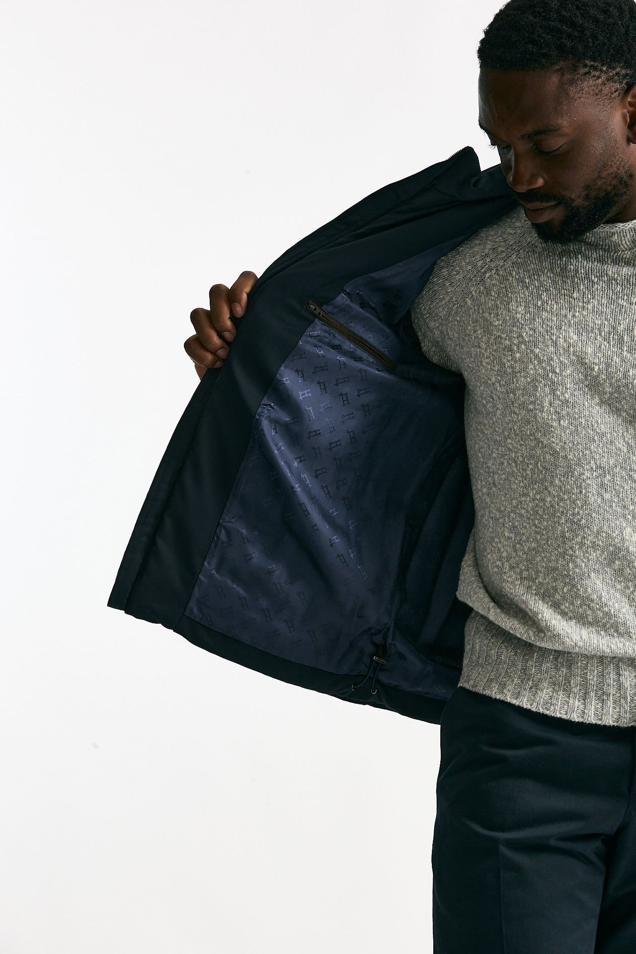 Piumino blu in nylon uomo Herno - 6