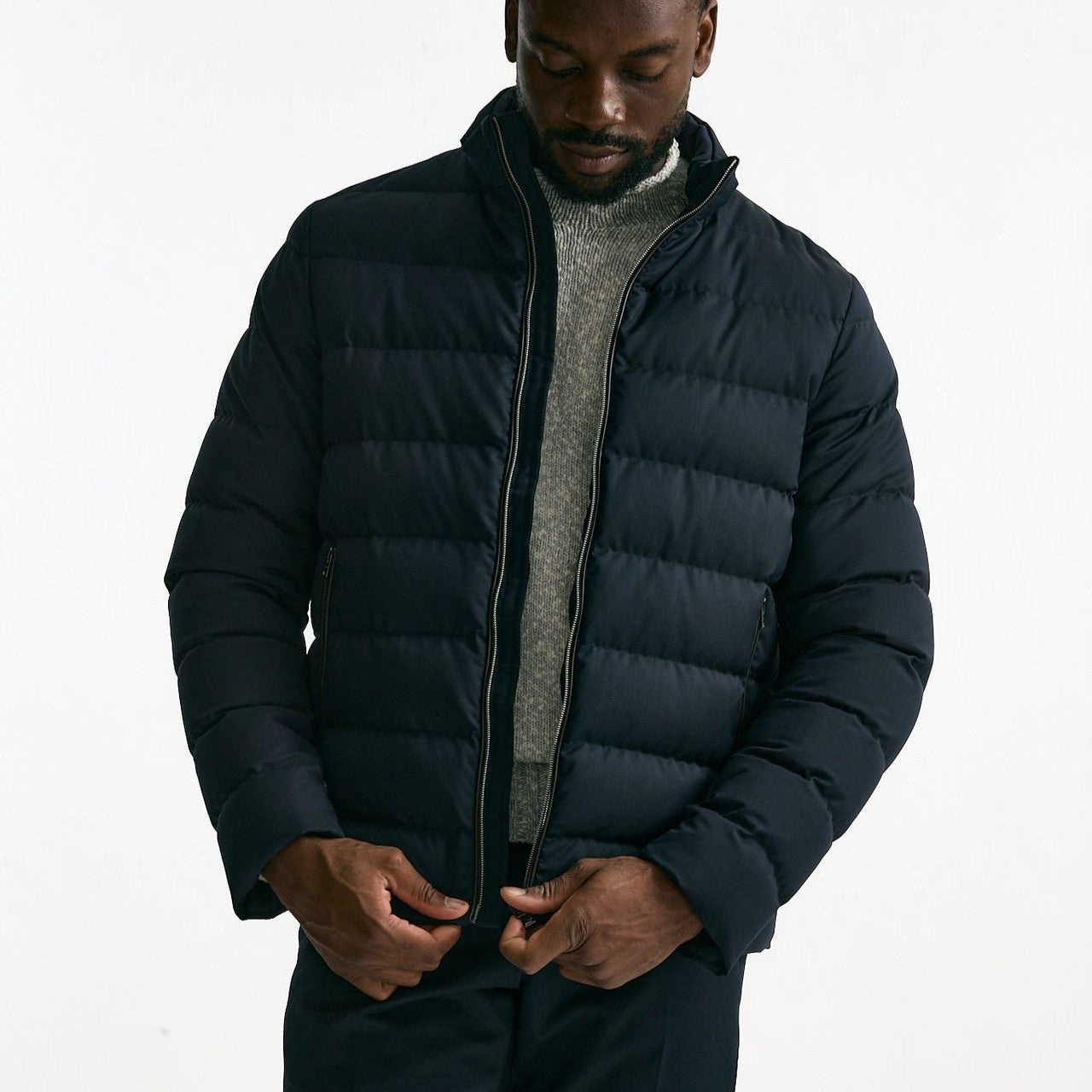 Piumino blu in nylon uomo Herno - 9