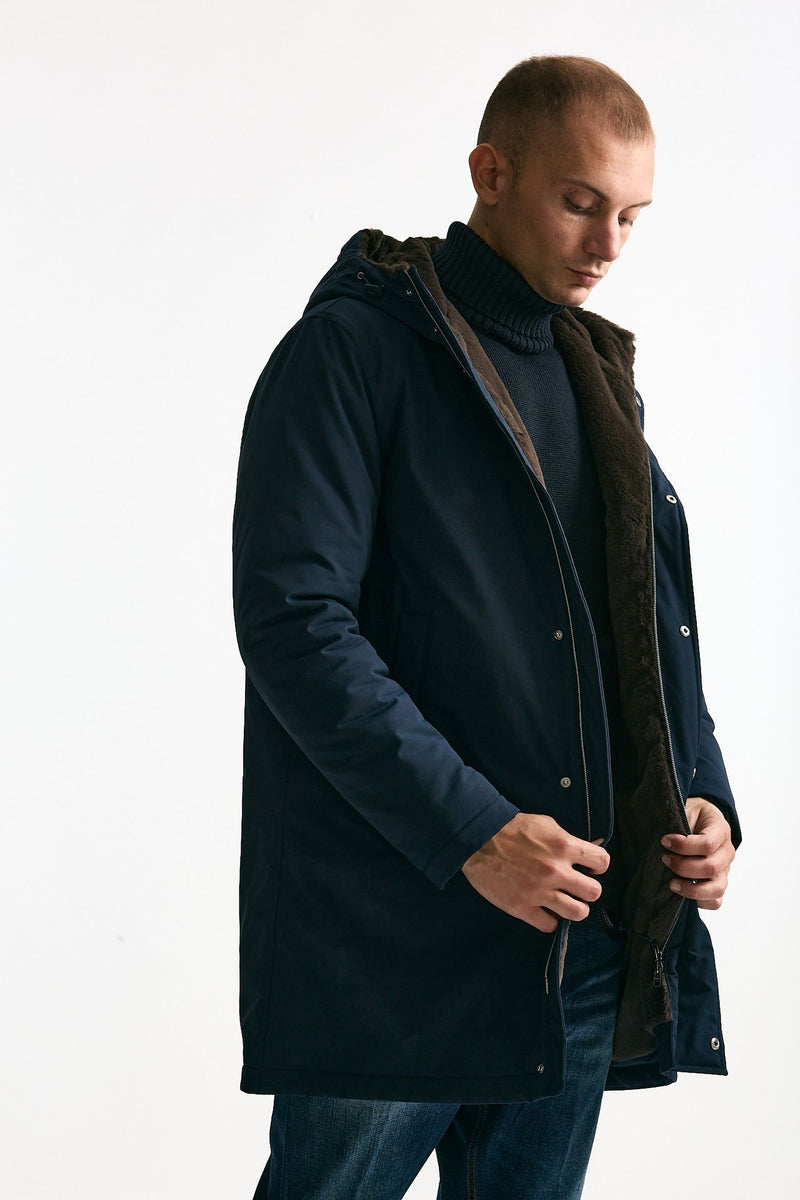 Parka blu in nylon uomo Herno - 5