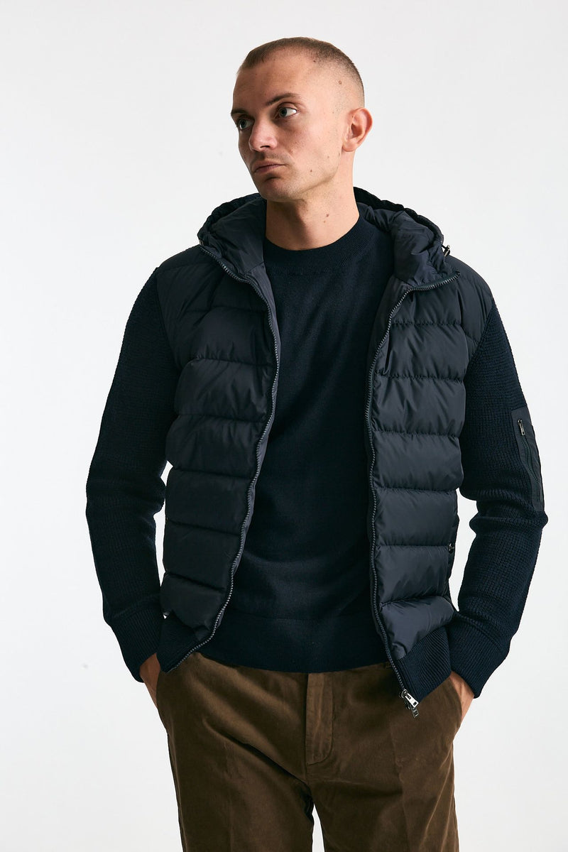 Giubbino blu esterno lana e nylon uomo Herno - 1