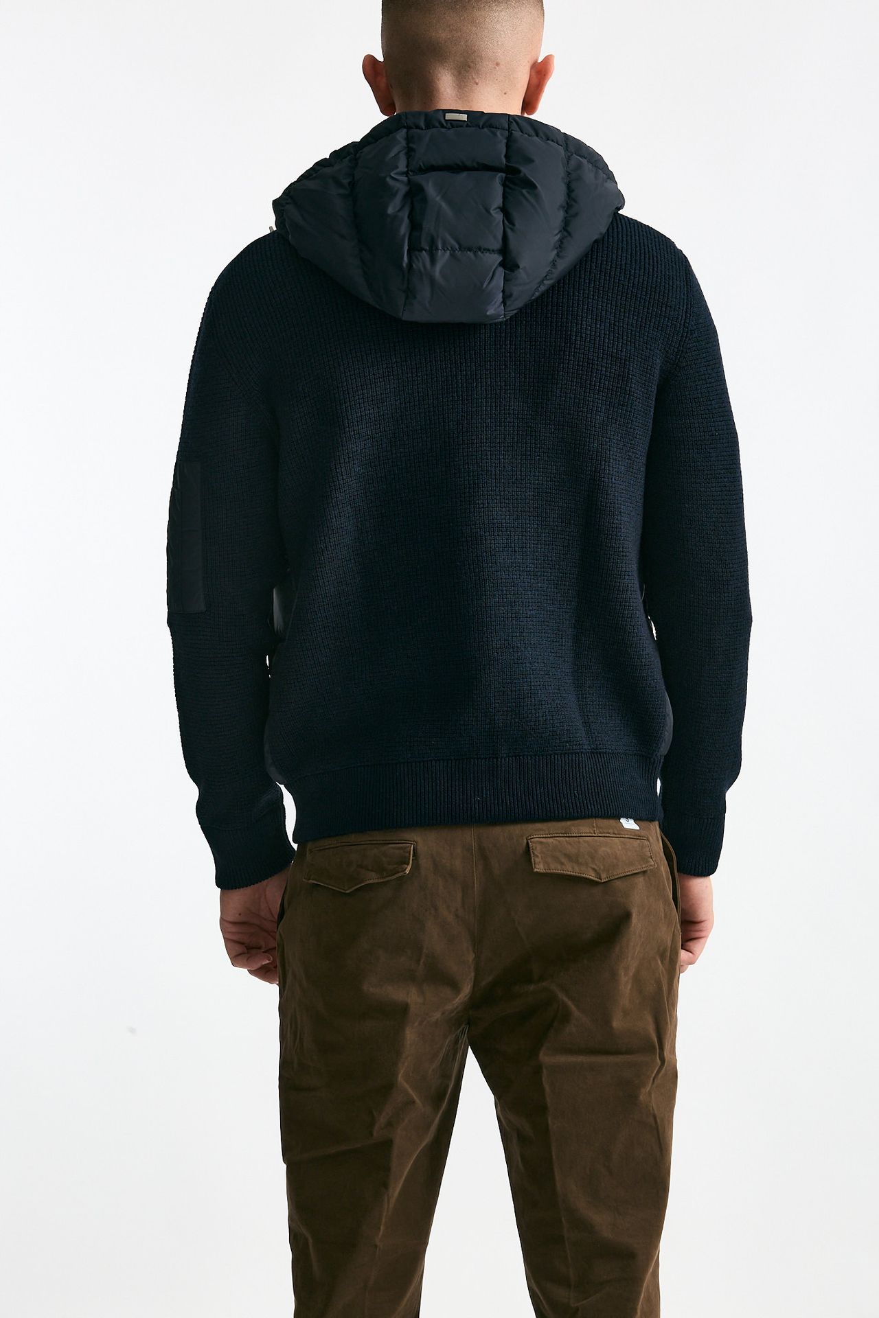 Giubbino blu esterno lana e nylon uomo Herno - 3