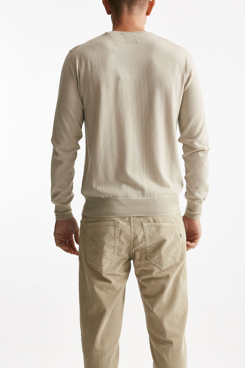 maglia in lana rasata perla uomo Hosio - 3