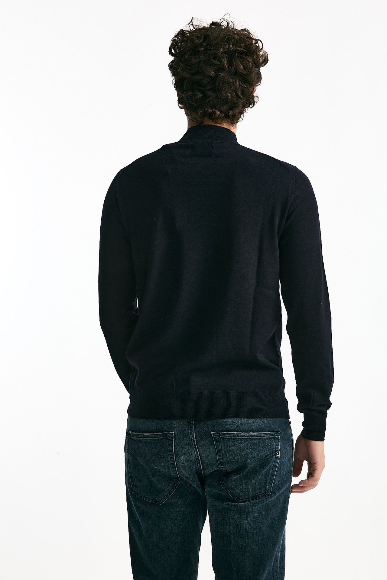 Lupetto in lana rasata blu uomo Hosio - 4