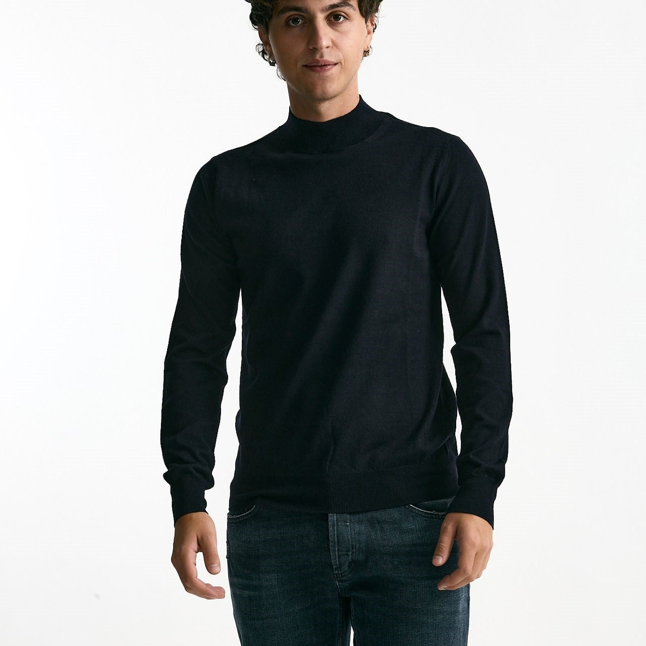 Lupetto in lana rasata blu uomo Hosio - 6