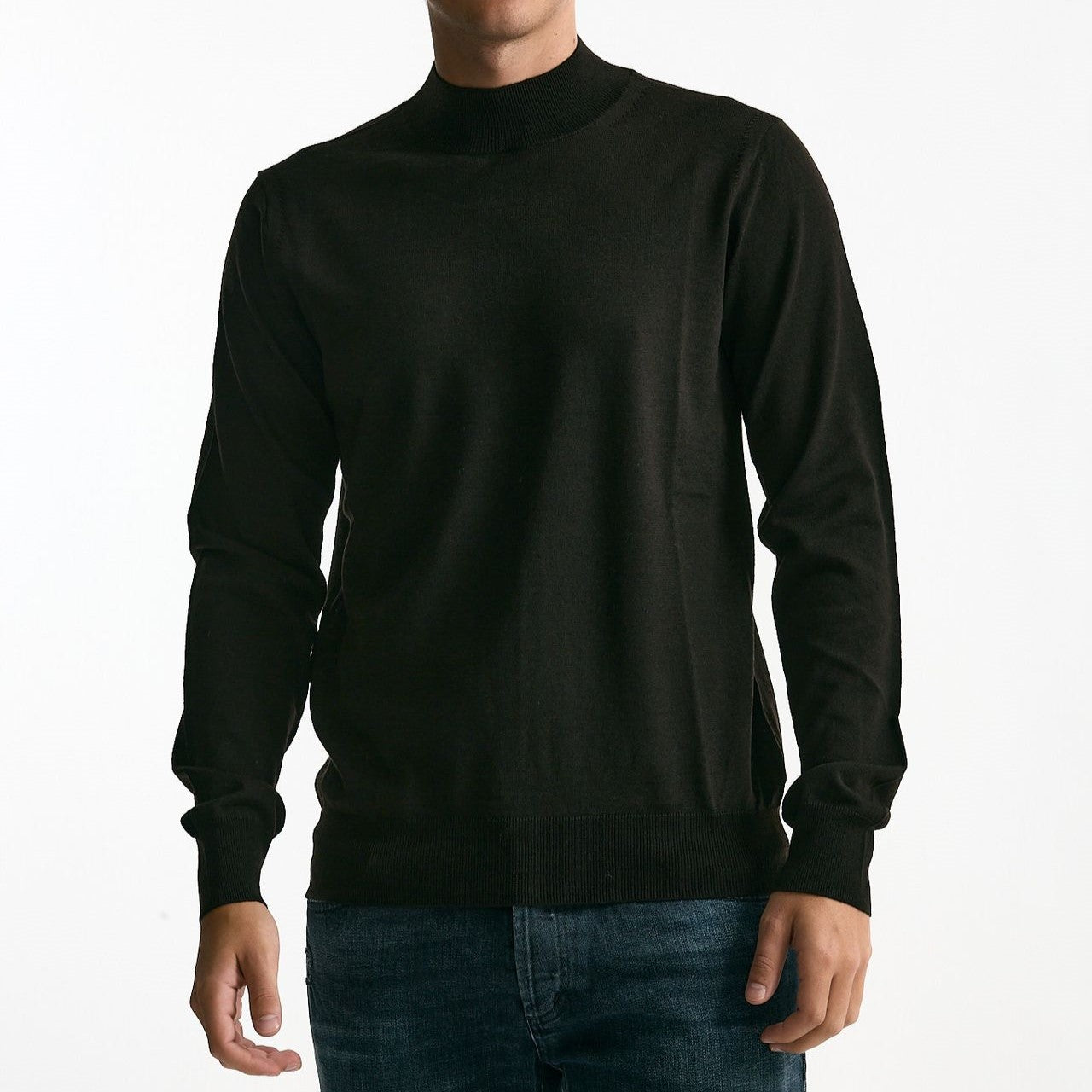 Lupetto in lana rasata marrone uomo Hosio - 6