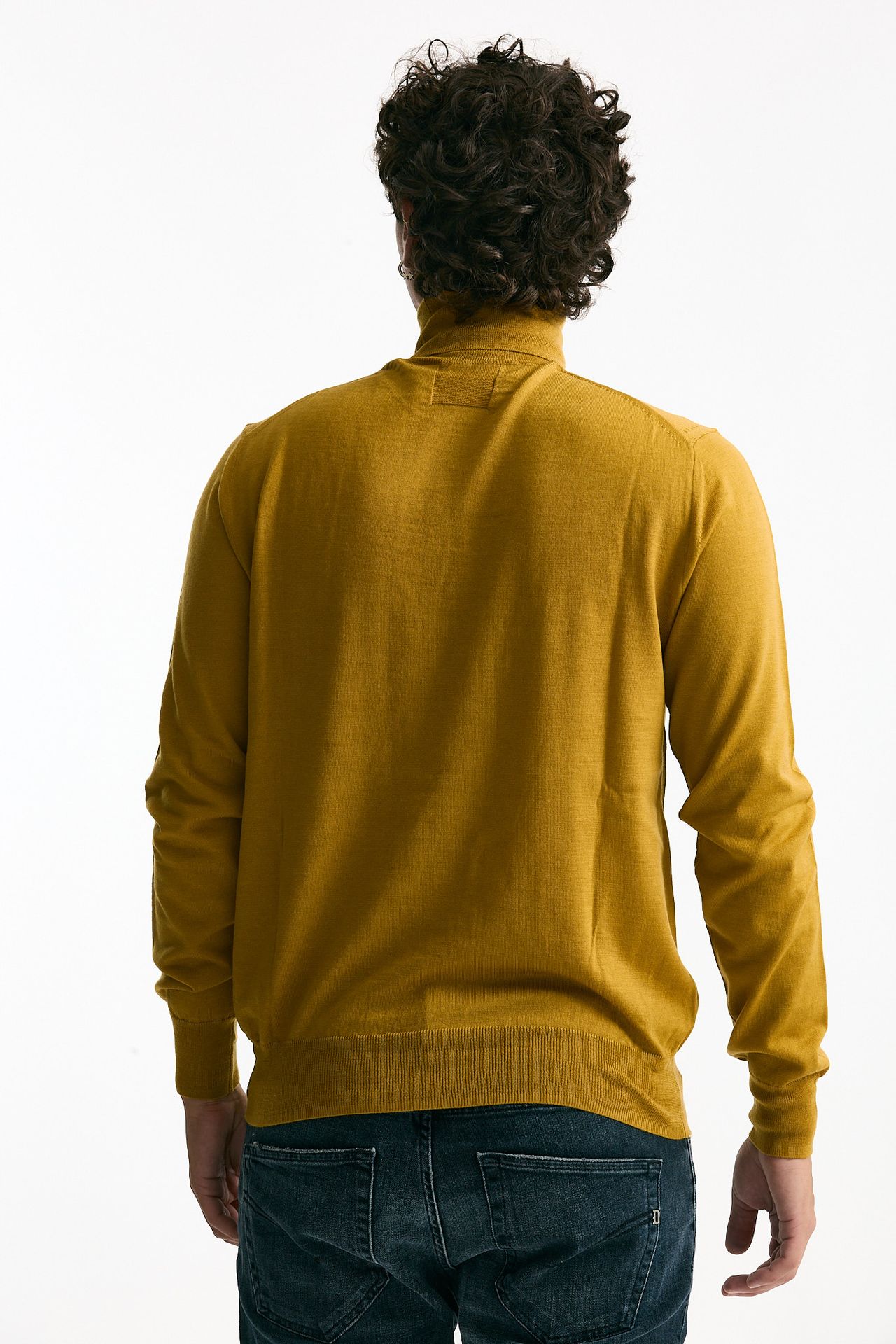 Dolcevita in lana rasata senape uomo Hosio - 1