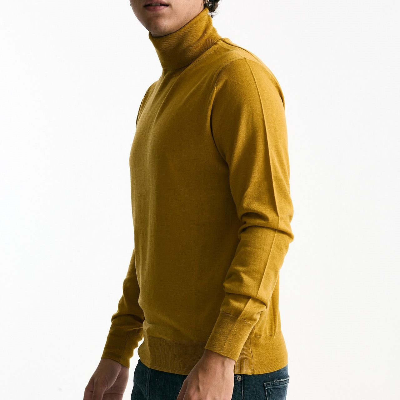 Dolcevita in lana rasata senape uomo Hosio - 6