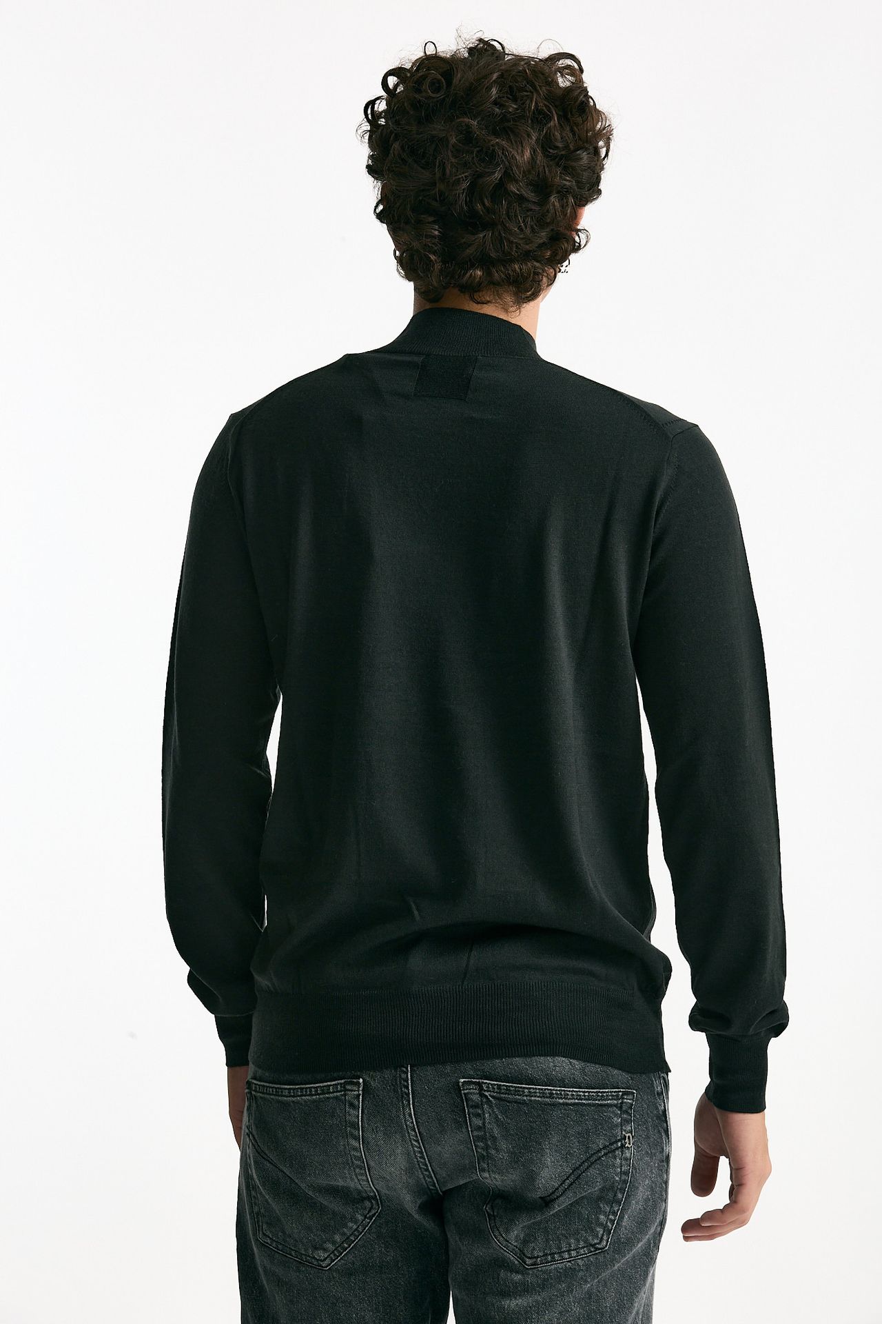 Lupetto in lana rasata grigio uomo Hosio - 4