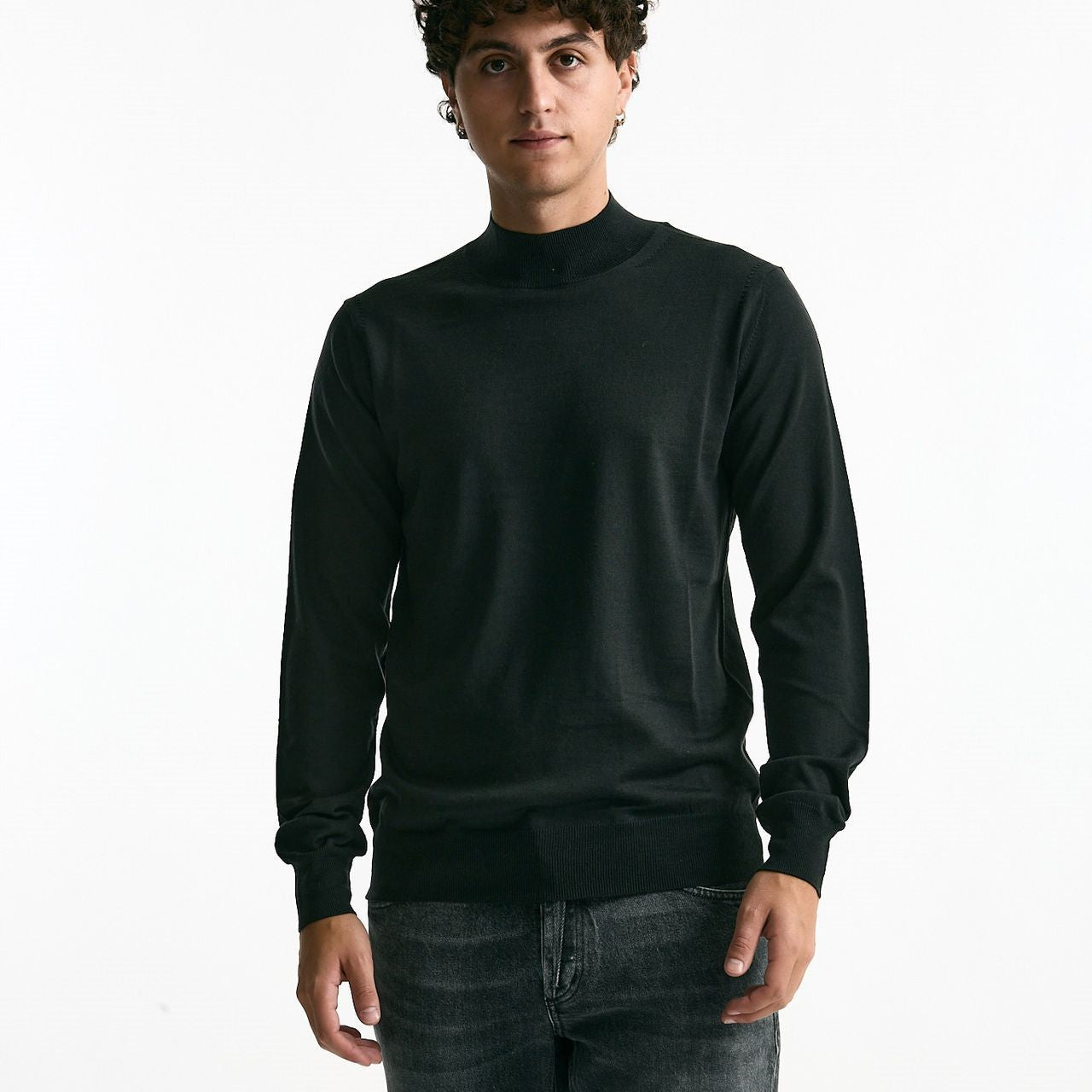 Lupetto in lana rasata grigio uomo Hosio - 6