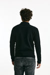 Maglia in lana nero Full zip uomo Hosio - 1