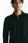 Maglia in lana nero Full zip uomo Hosio - 5