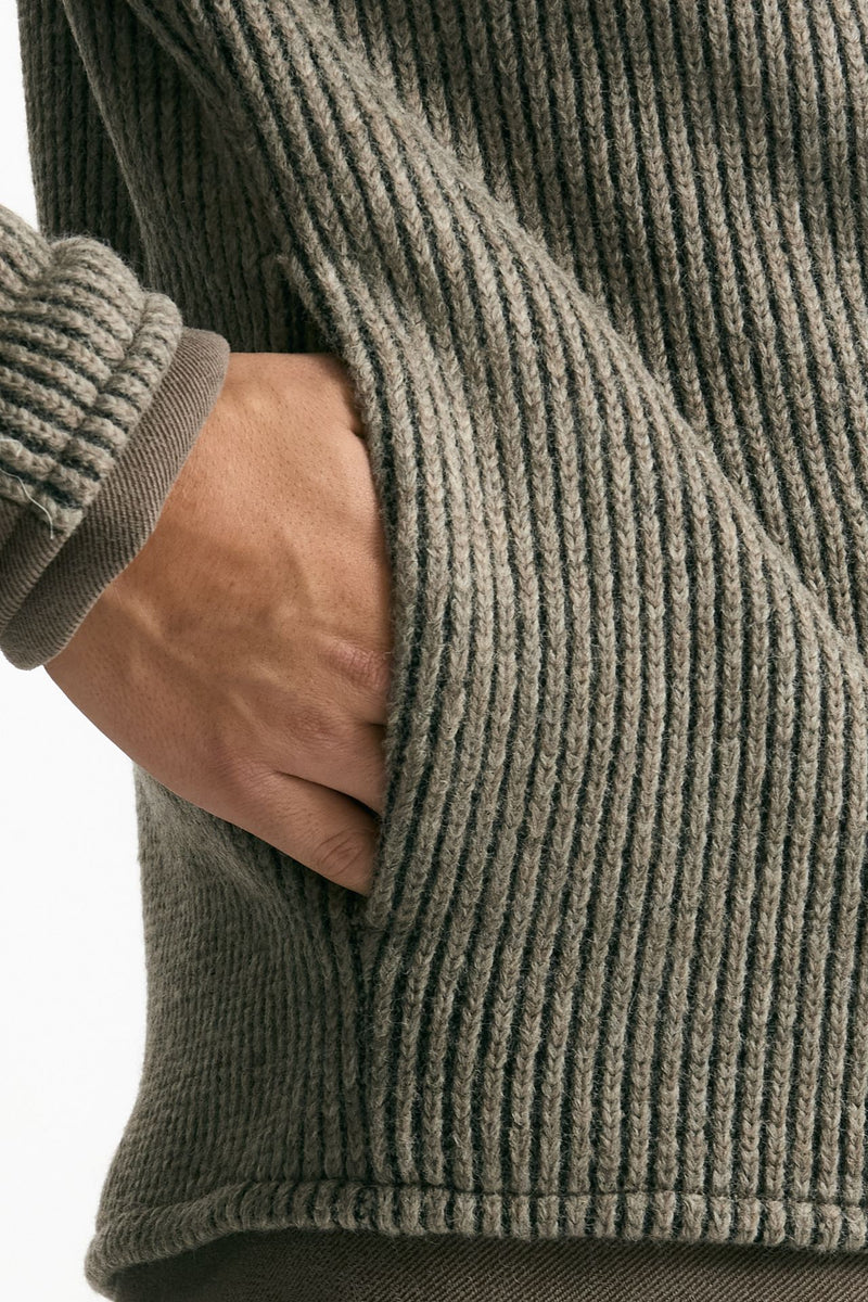 Giubbino bimateriale tortora uomo Hosio - 8