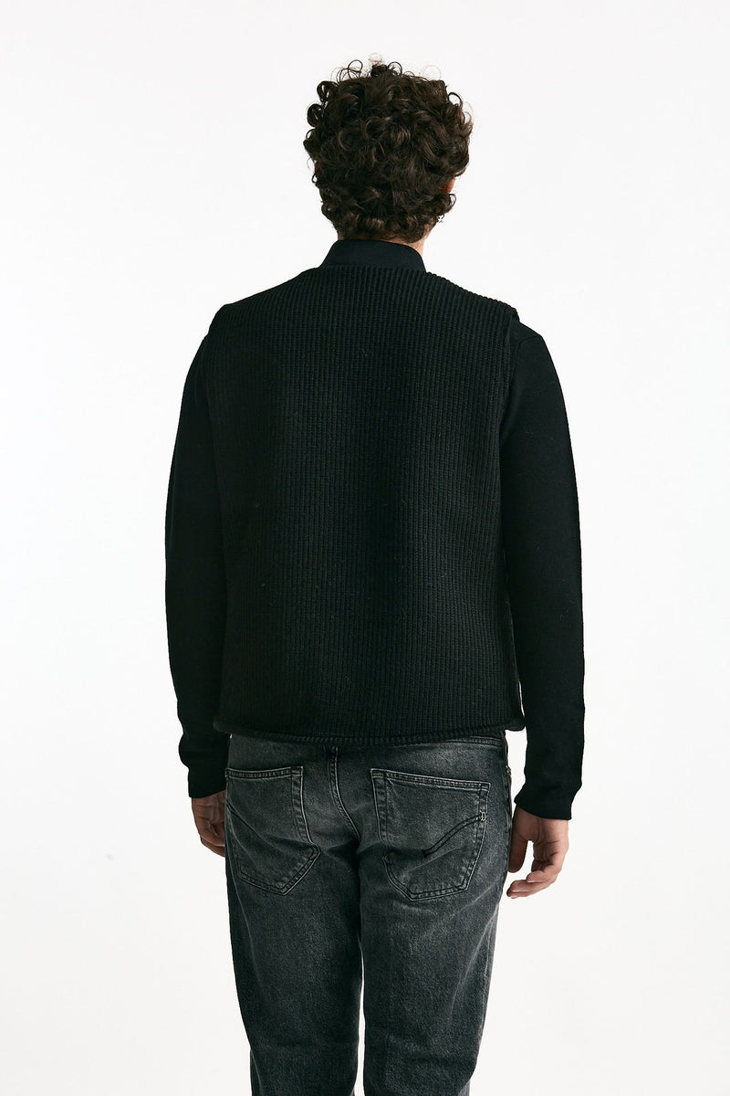 Gilet full zip nero uomo Hosio - 3