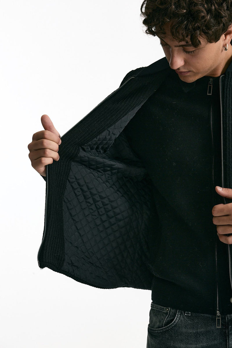 Gilet full zip nero uomo Hosio - 6