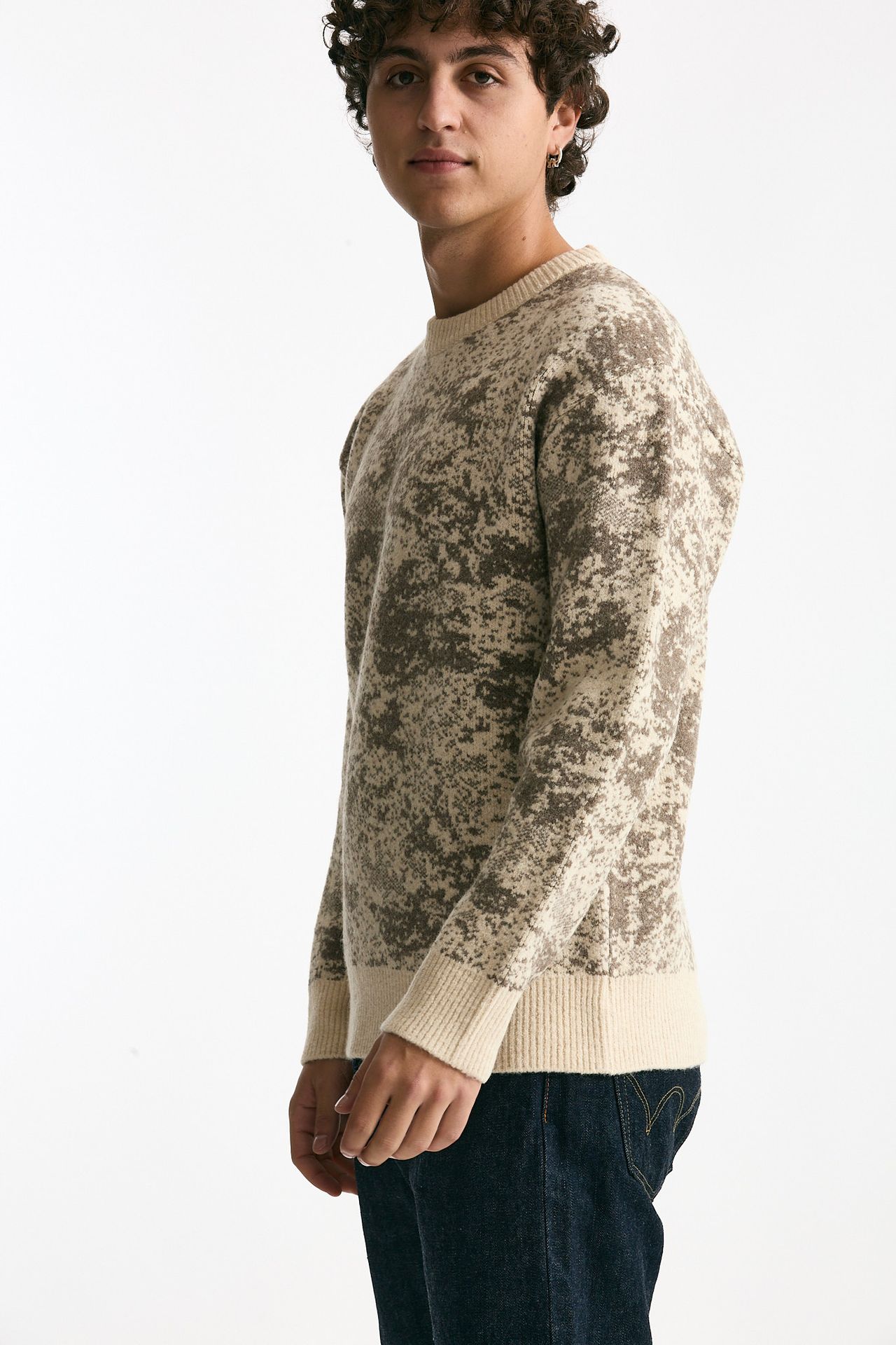 Maglia lana poliammide e viscosa fantasia uomo Hosio - 4