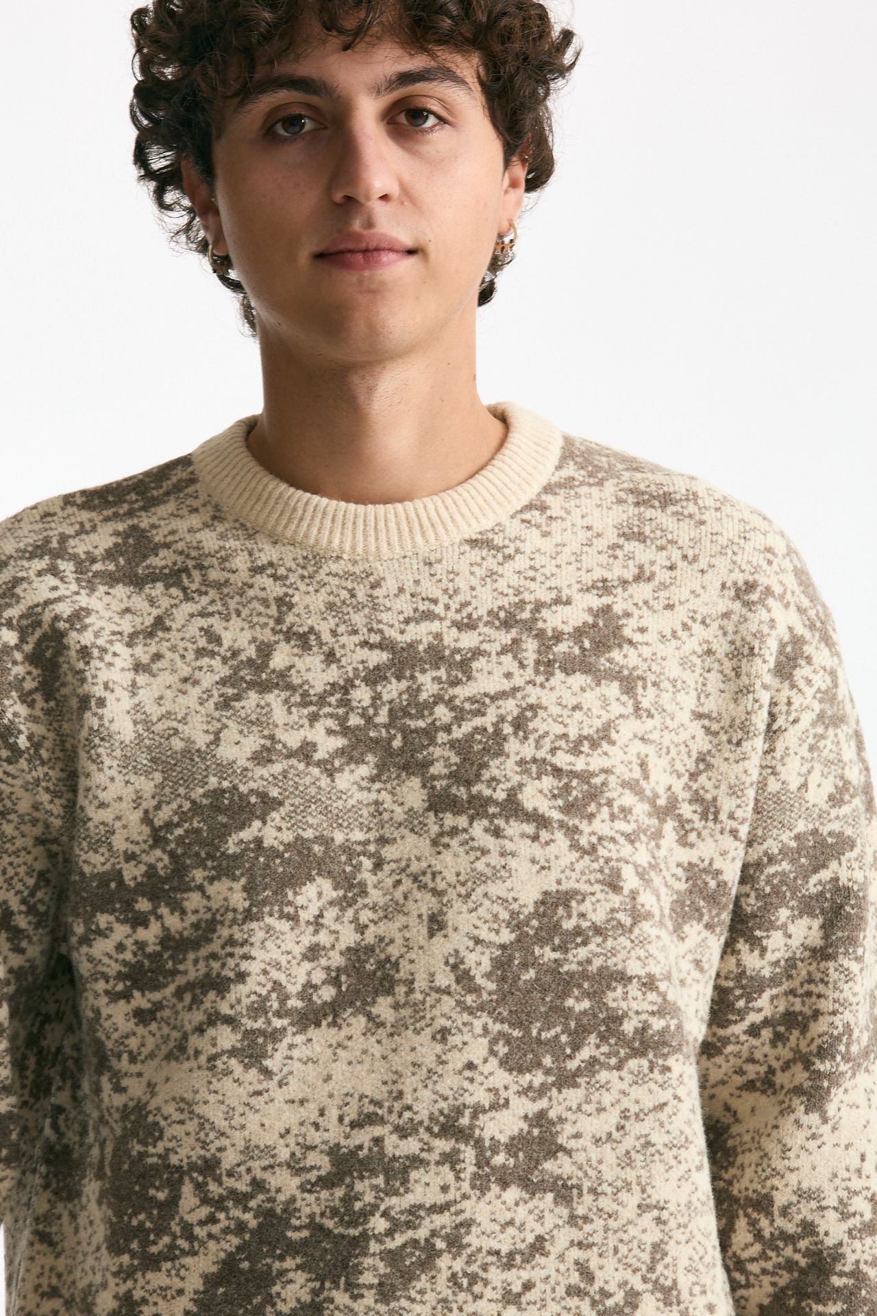 Maglia lana poliammide e viscosa fantasia uomo Hosio - 5