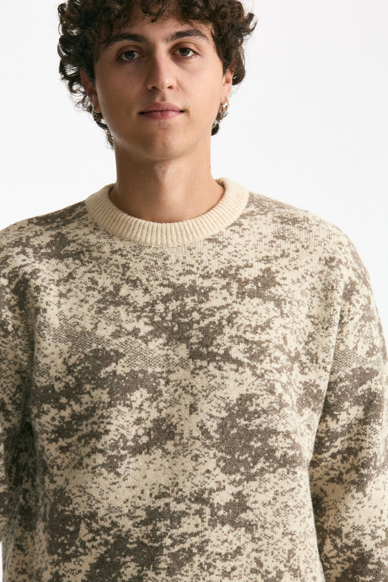 Maglia lana poliammide e viscosa fantasia uomo Hosio - 5