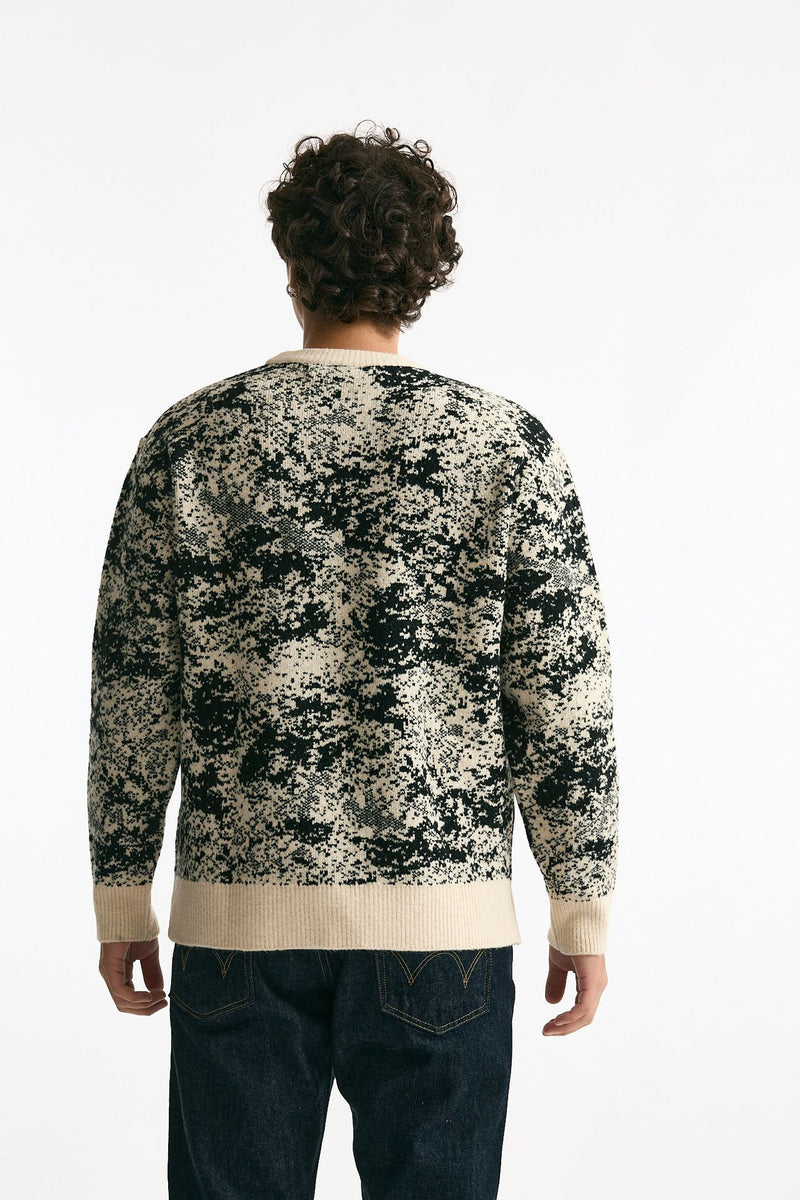 Maglia misto lana fantasia nero uomo Hosio - 3