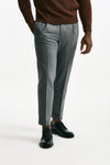 Pantalone in flanella di lana grigio uomo Incotex - 2
