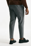 Pantalone in flanella di lana grigio uomo Incotex - 4