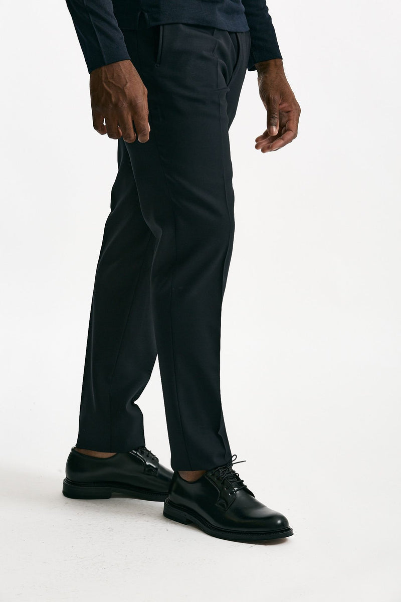 Pantalone in lana stretch blu uomo Incotex - 4