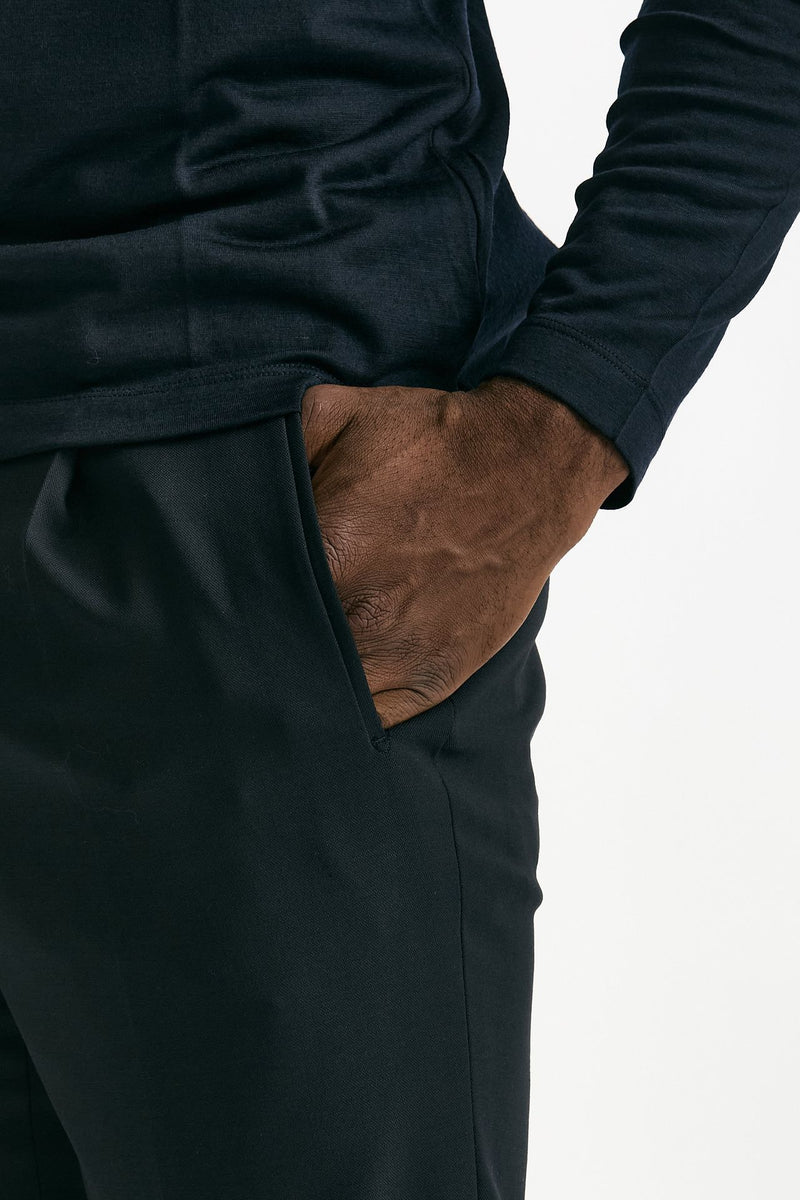 Pantalone in lana stretch blu uomo Incotex - 6