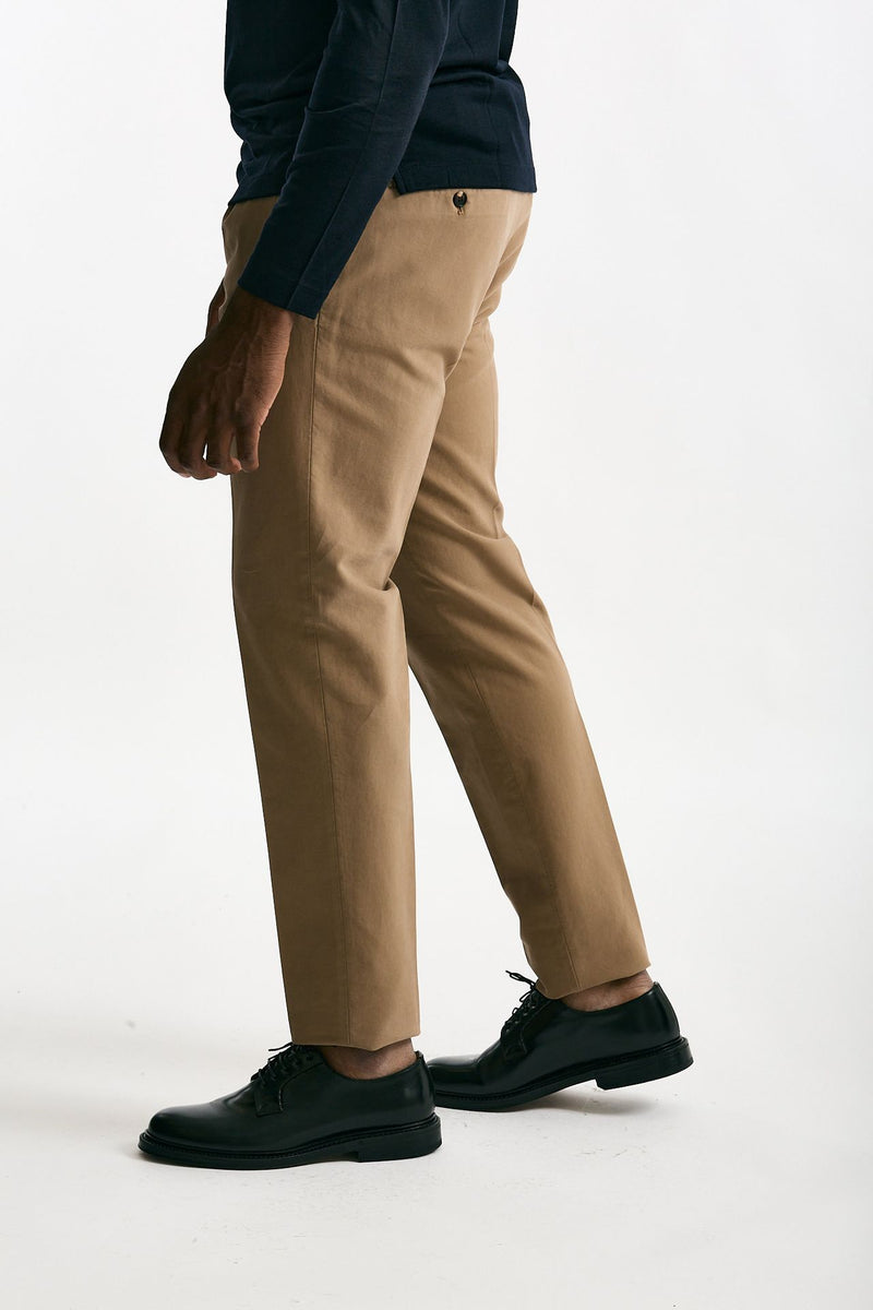 Pantalone in cotone stretch beige uomo Incotex - 2