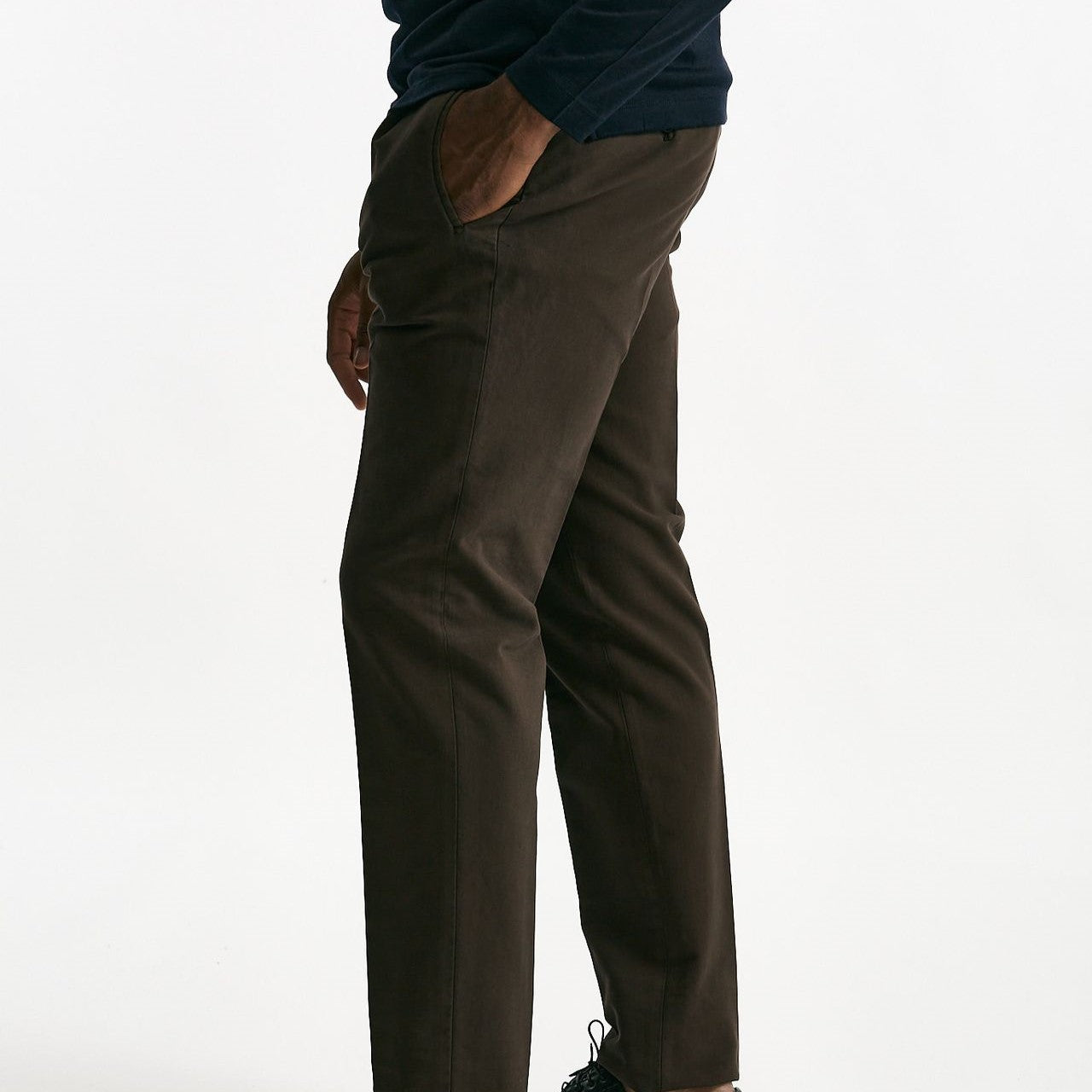 Pantalone in cotone stretch marrone uomo Incotex - 8