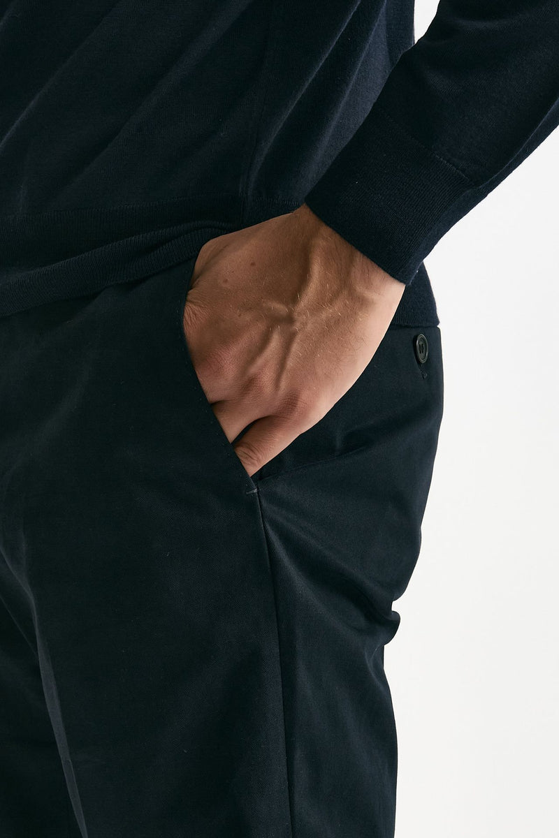 Pantalone in cotone stretch blu uomo Incotex - 6