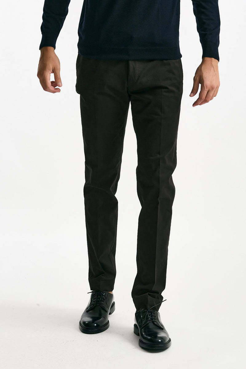 Pantalone in cotone stretch marrone uomo Incotex - 1