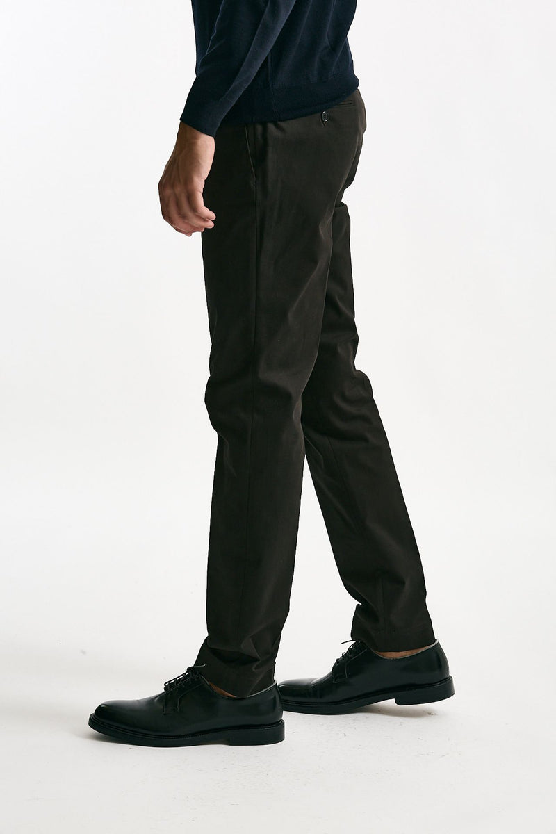 Pantalone in cotone stretch marrone uomo Incotex - 2