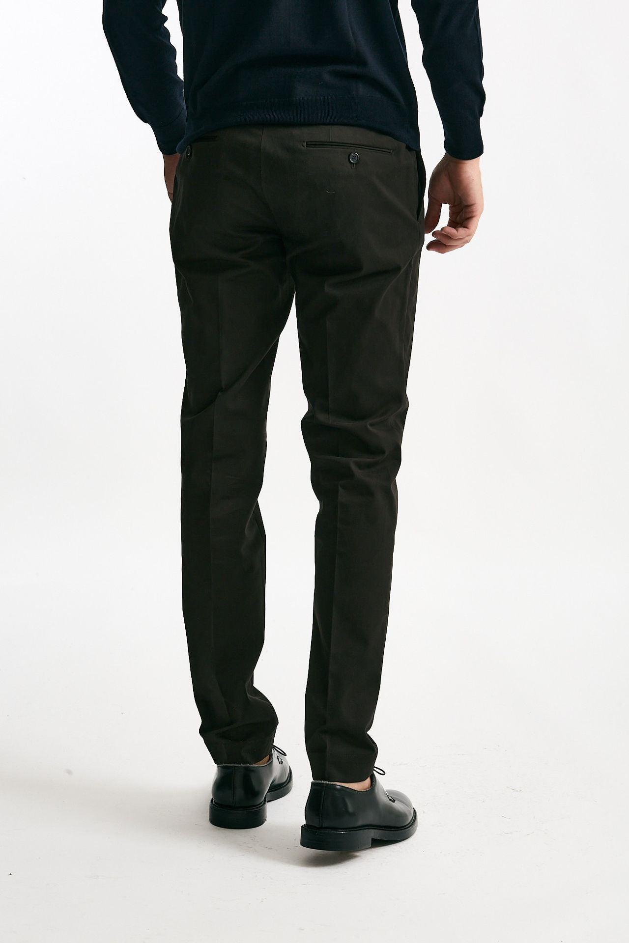 Pantalone in cotone stretch marrone uomo Incotex - 3