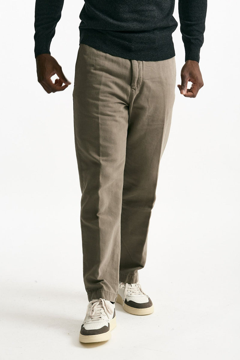 Pantalone stretch microlavorato grigio uomo Incotex - 2